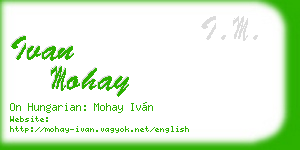 ivan mohay business card