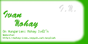 ivan mohay business card